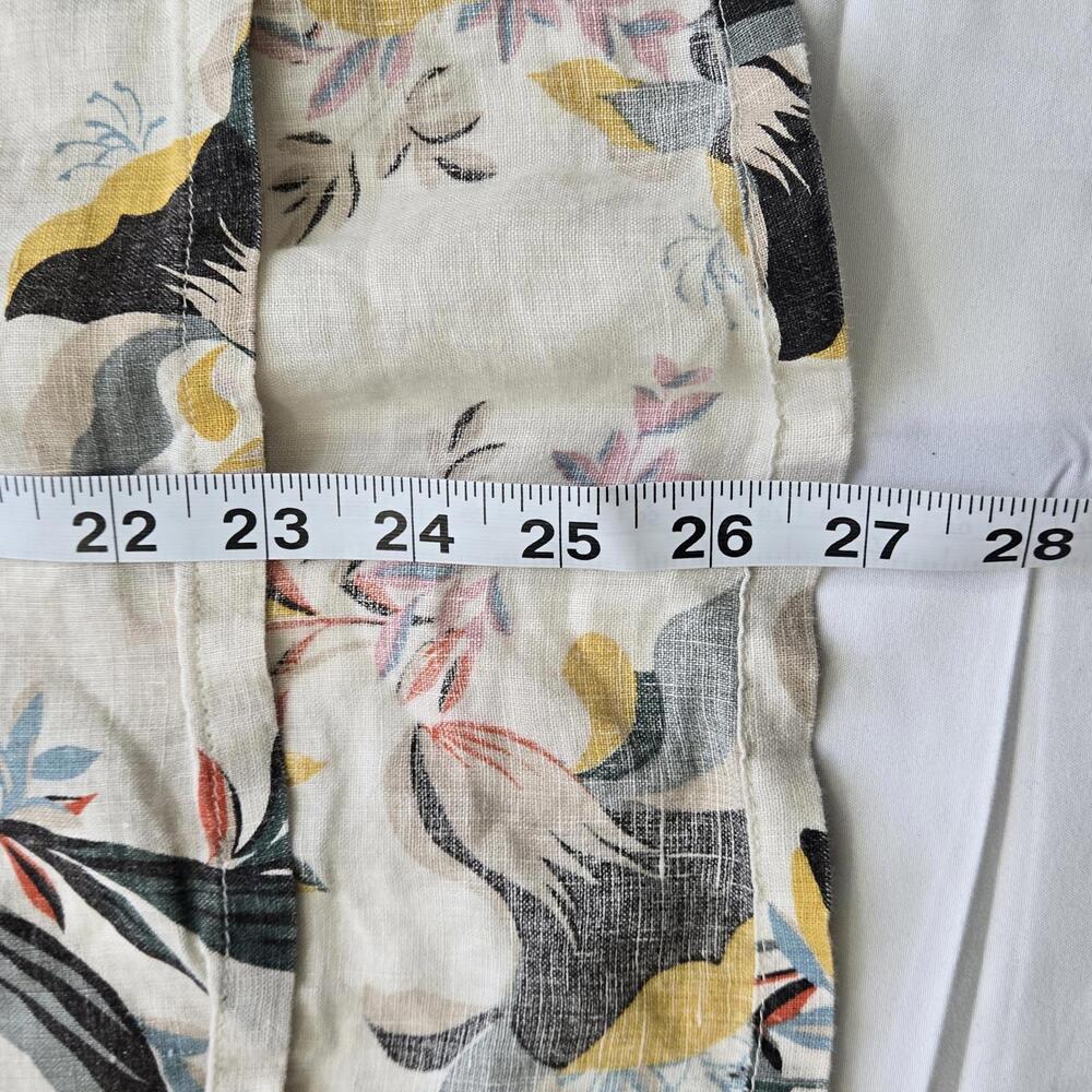 Cynthia Rowley Floral Print Linen Top Cream Size 3X - Picture 4 of 7